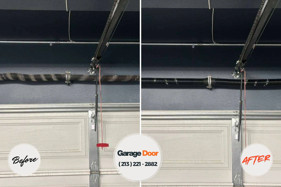 Before and after: garage door repair Constantine, MI